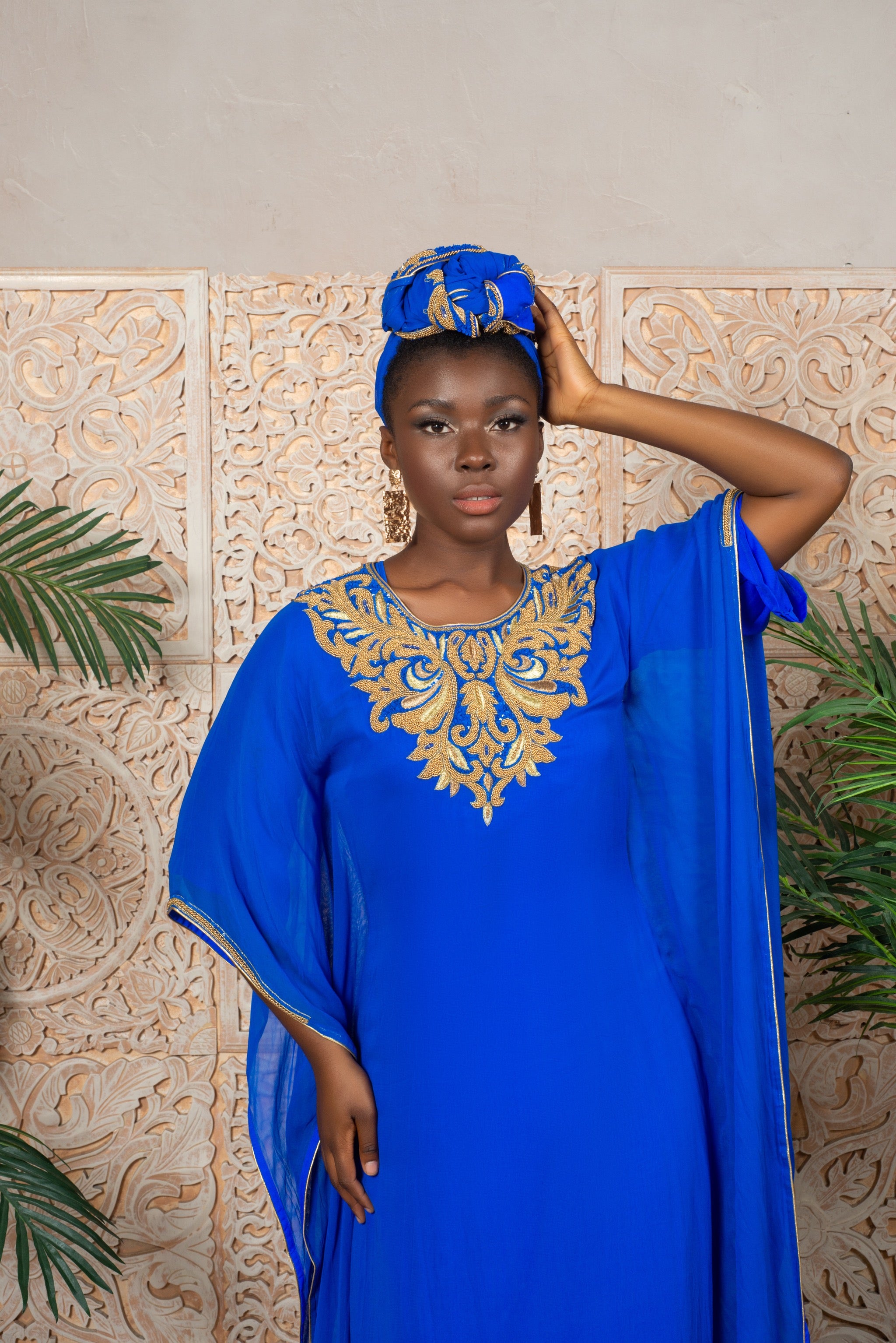 Royal blue Kaftan - The Wifey Collection, modest fashion 