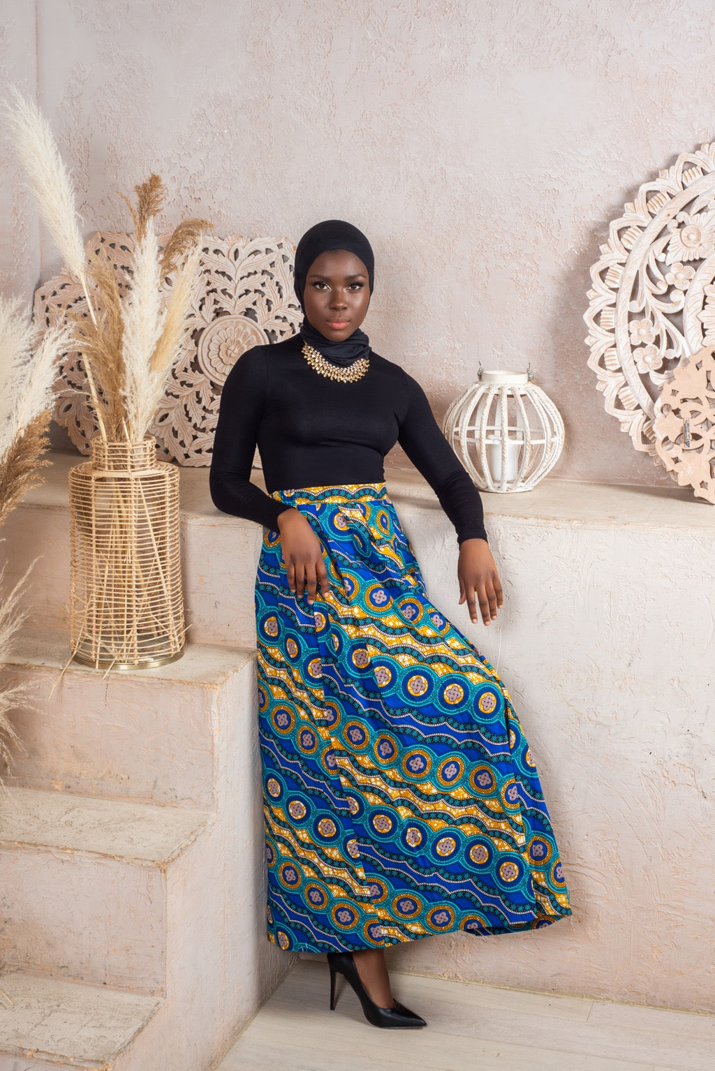 Ankara print maxi skirt - The Wifey Collection, modest fashion