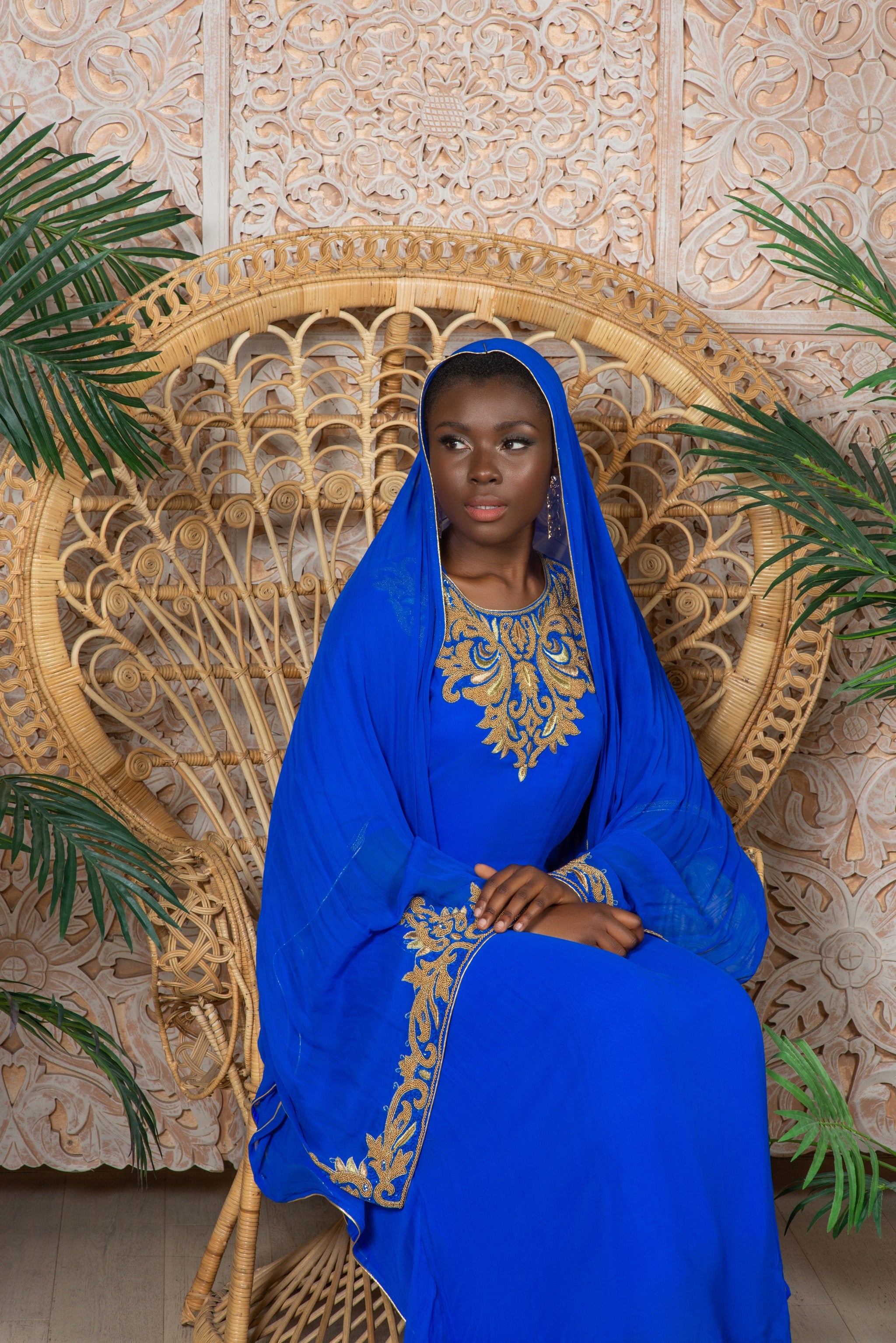 Royal blue Kaftan - The Wifey Collection, modest fashion 